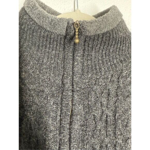 Vintage Carraig Donn Ireland Mens Pure New Wool Cable Knit Lined Cardigan Sz - Picture 4 of 12